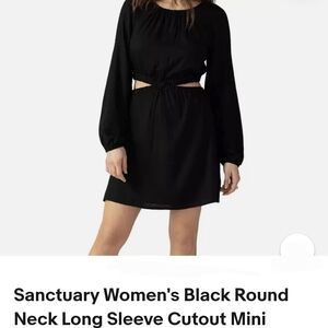 Leyden Black Mini Dress with Cutouts